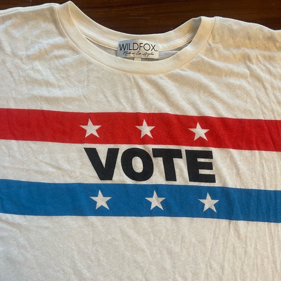 Wildfox VOTE Short Sleeve Tee Large L - Picture 3 of 7